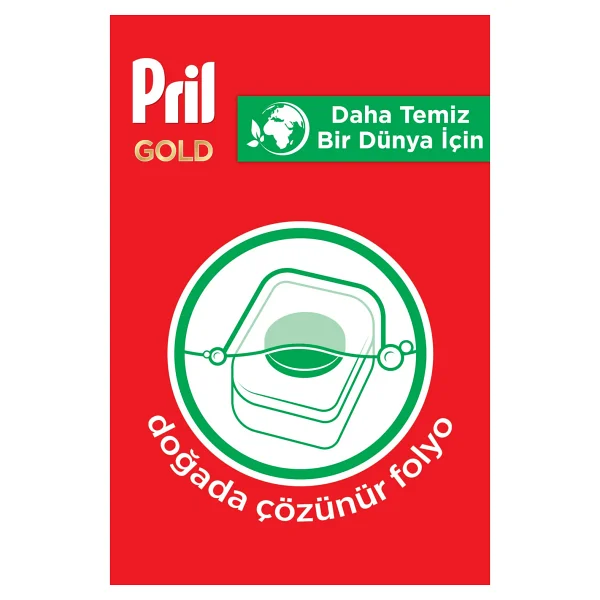 Pril Gold 45 Yıkama Tablet Bulaşık Makinesi Deterjanı Kolay Çözünme ve Ferah Koku - Görsel 4