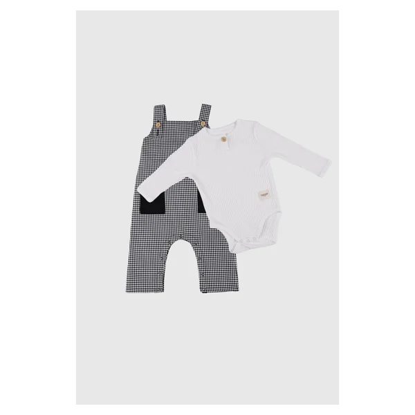 Totzee Mini Ekose Bebek Salopet - Görsel 4