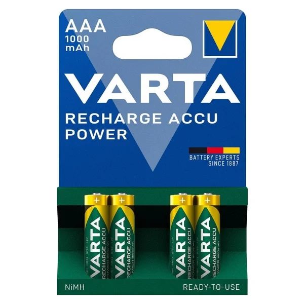 Varta 5703 1000 mAh 4'lü Şarjlı Aaa İnce Kalem Pil - Görsel 4