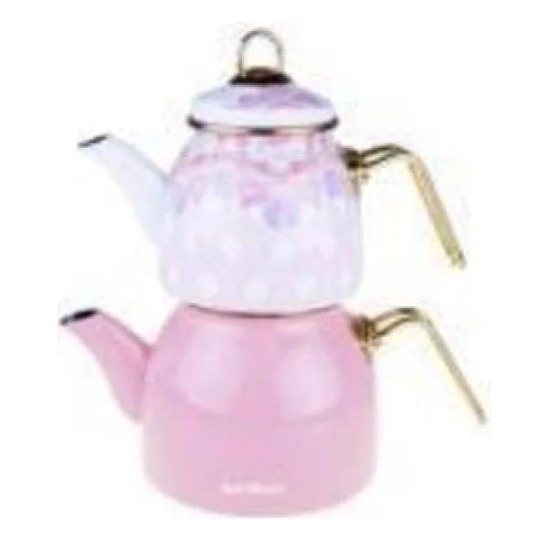 Bambum Unique Emaye Çaydanlık Pembe - Görsel 3