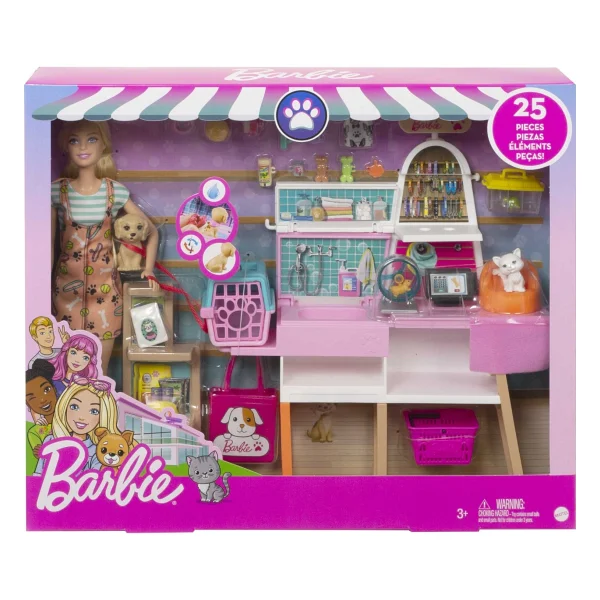 Barbie Bebek Ve Evcil Hayvan Dükkanı Oyun Seti Grg90 - Görsel 6