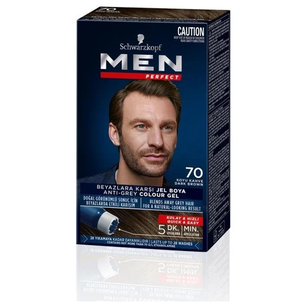 Men Perfect 70 Koyu Kahve 2 Adet Erkek Saç Boyası - Görsel 4