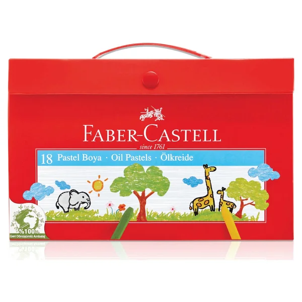 Faber-Castell Plastik Çantalı 18'li Pastel Boya - Görsel 6
