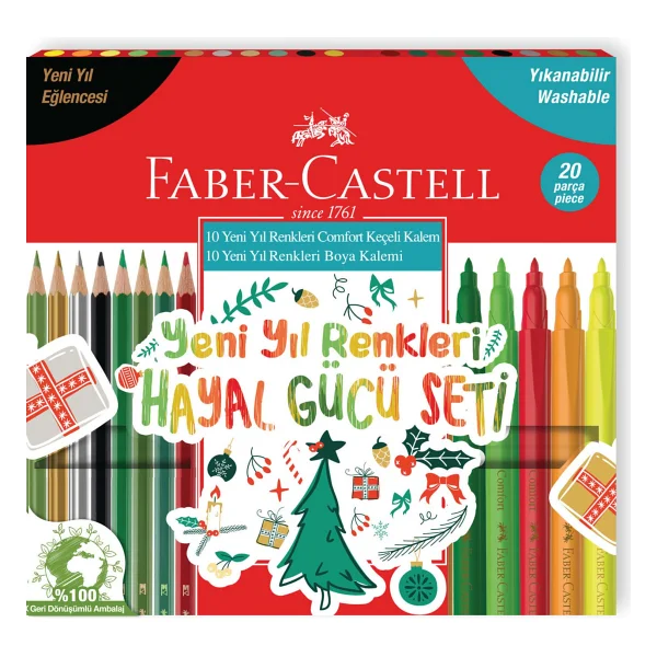 Faber-Castell 20'li Yeni Yıl Renkleri Hayal Gücü Seti - Görsel 2