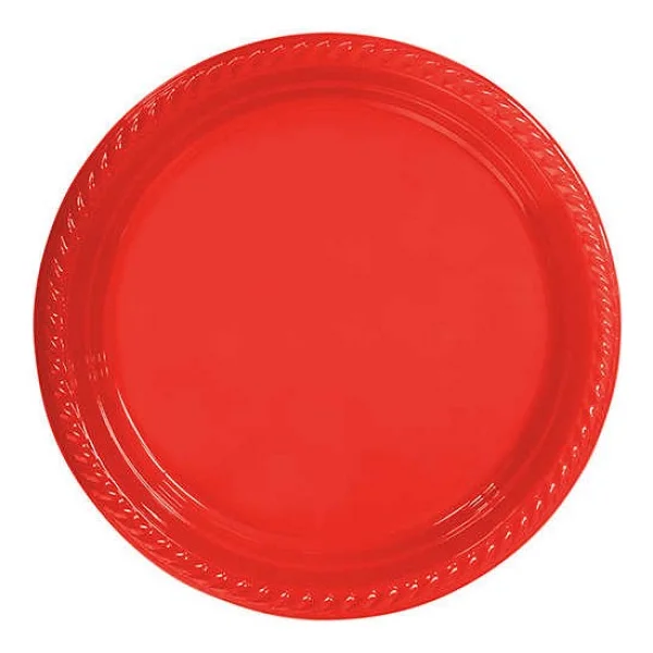 Elite Tabak 25 Adet Renkli Plastik Tabak Doğum Günü Parti Kutlama Mor ( 22 Cm ) - Görsel 3