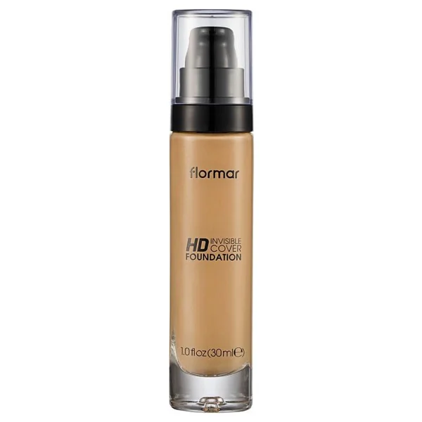 Flormar Invisible Cover HD Yarı Parlak Bitişli Spf 30 100 Medium Beige 30 Ml Likit Fondöten - Görsel 2