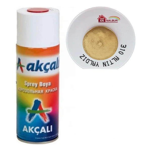 Akçalı 310 400 Ml Altın Yaldız Sprey Boya - Görsel 2