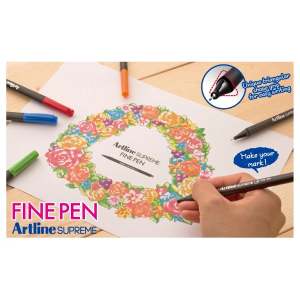 Artline Supreme Fine Gri 0.4 Mm Keçeli Kalem - Görsel 3