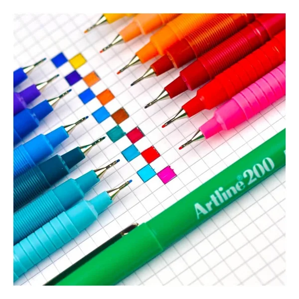 Artline 200 Fineliner Koyu Kırmızı 0.4 Mm İnce Uçlu Keçeli Kalem - Görsel 5