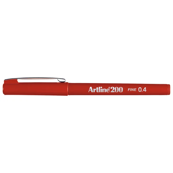 Artline 200 Fineliner Koyu Kırmızı 0.4 Mm İnce Uçlu Keçeli Kalem - Görsel 4