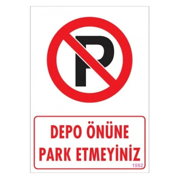 Sönsan Uyari Levhalari ''depo Önüne Park Etmeyiniz'' Pvc 25x35 - Görsel 2