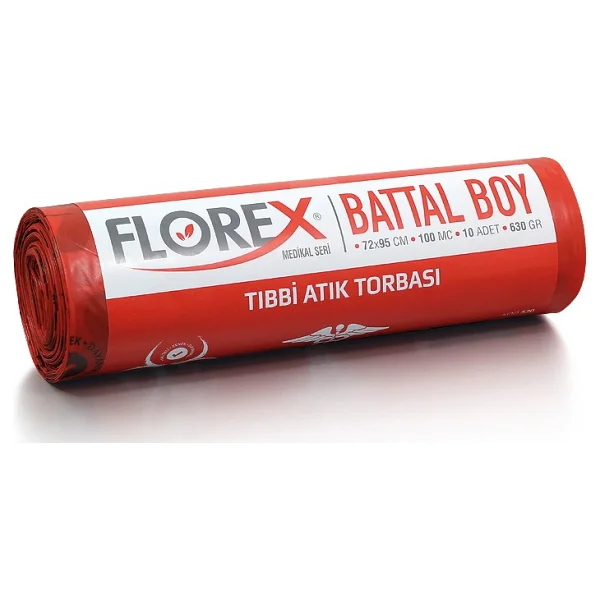 Florex Tıbbi Atık Battal Boy Çöp Poşeti 10'lu - Görsel 2