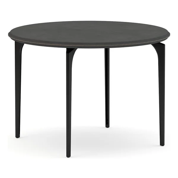 Bürotime Arte Sehpa, Bold Deri, Yuvarlak, Koyu Kahve & Antrasit - Kahverengi - Görsel 4