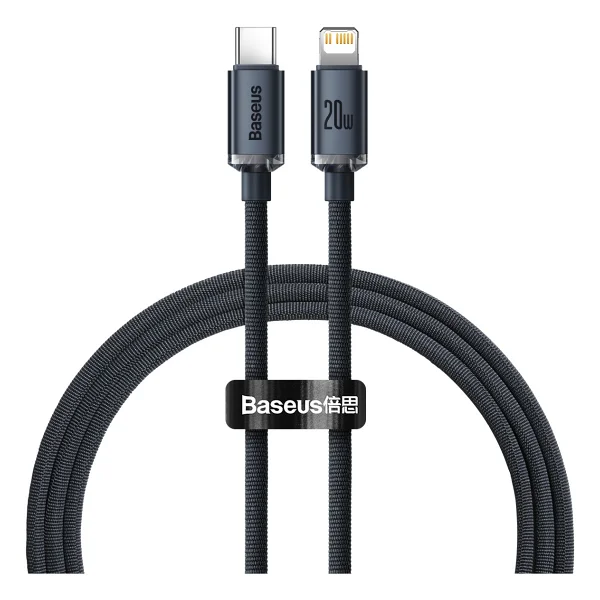 Baseus Crystal Shine 1.2 M Siyah Type-C To Lightning Hızlı Şarj Kablosu - Görsel 8