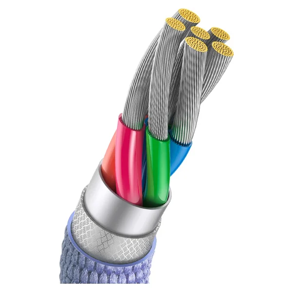 Baseus Crystal Shine 1.2 M Mor USB To Type-C Hızlı Şarj Kablosu - Görsel 5