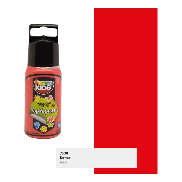 Funny Kids Yap Yapıştır Kırmızı 60cc - Görsel 2