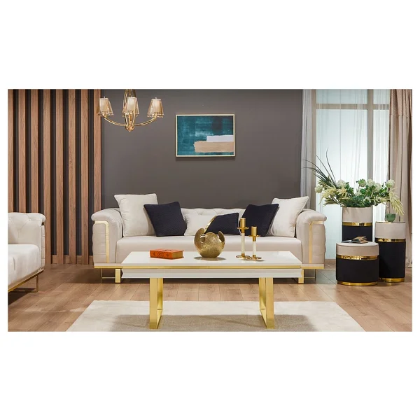 Modalife Vanesa Koltuk Takımı - Krem - Görsel 5
