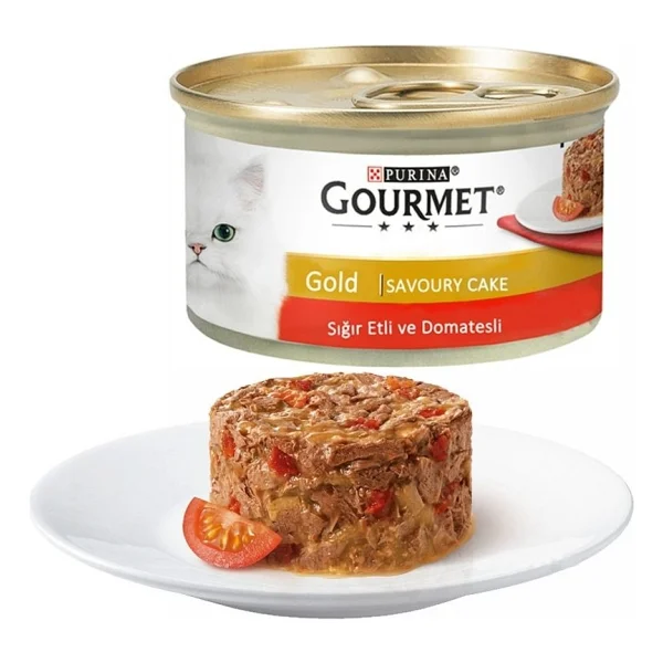 Gourmet Gold Savoury Sığır Eti Ve Domates 85 Gr Yetişkin Kedi Konservesi - Görsel 2