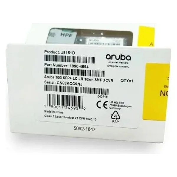 Hp Aruba J9151d Sfp+ 10gbps Lr 10km Smf Xcvr Transceiver Orjinal Kutusunda Garantili - Görsel 3