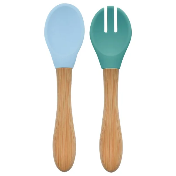Oioi Mama Kaşık Çatal Seti Aqua Green-Mineral Blue - Görsel 3