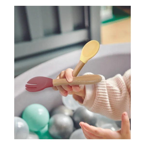 Oioi Mama Kaşık Çatal Seti Aqua Green-Mineral Blue - Görsel 2