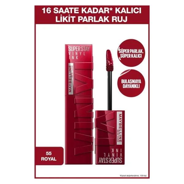 Maybelline New York Super Stay Vinyl Ink Parlak 20 Coy Likit Ruj - Görsel 9