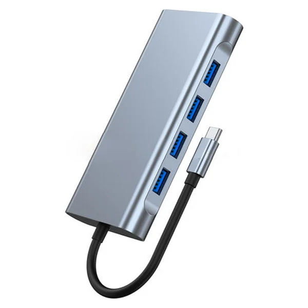 Coverzone 11 İn 1 Type-C To USB Hub Port Adaptör Hdmı, 4x USB, Lan, Vga Sd Card Çevirici Çoklayıcı - Görsel 5