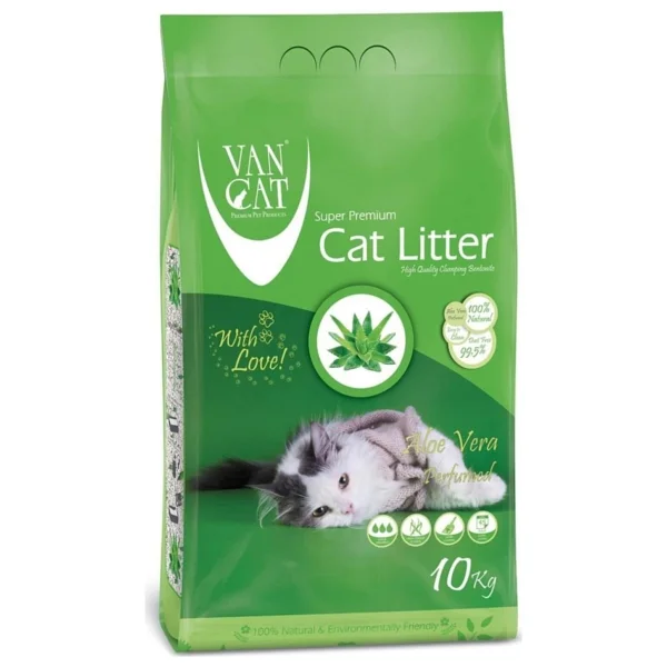 Vancat Aloe Vera Kokulu 10 kg/11.8 lt İnce Taneli Bentonit Kedi Kumu - Görsel 2