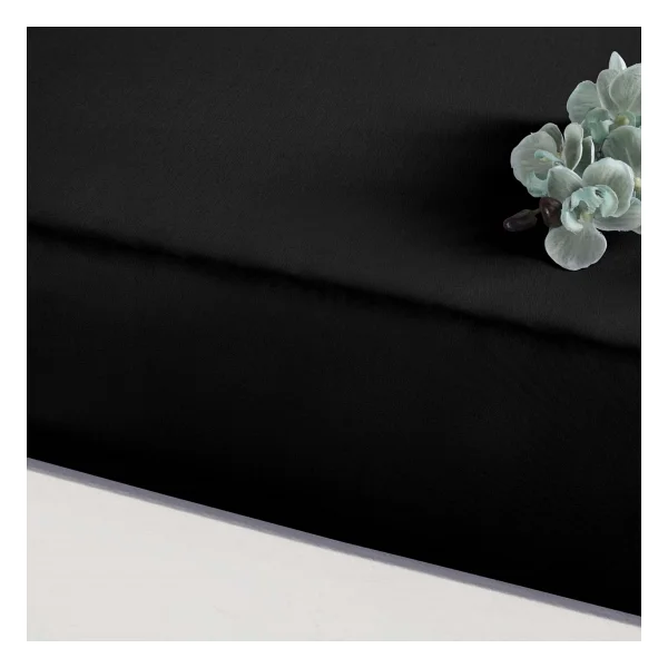 Linens Mix&Match Siyah Pamuk Saten Çift Kişilik Lastikli Çarşaf - Görsel 2