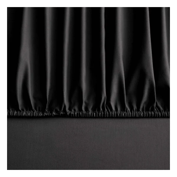 Linens Mix&Match Siyah Pamuk Saten Çift Kişilik Lastikli Çarşaf - Görsel 3