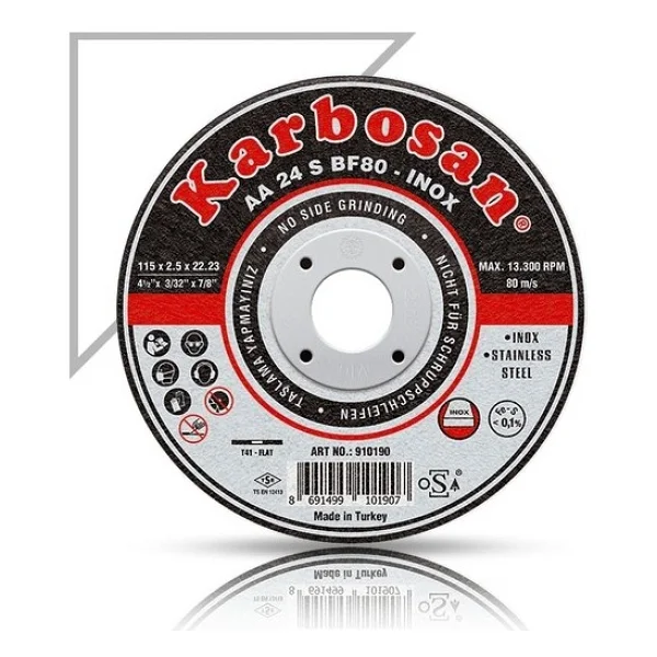 Karbosan İnox Metal Kesici İnce Taş 115 Mm Kesici 25 Adet - Görsel 2