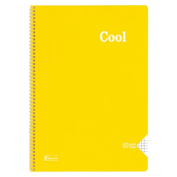 Keskin Color Cool Spiralli A4 60 Yaprak Kareli Defter - Görsel 2