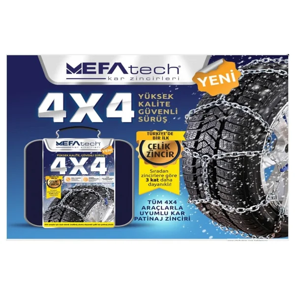 Mefatech 4x4 Jeep Ve Minibüs 1400 Extra Kar Zinciri - Görsel 3