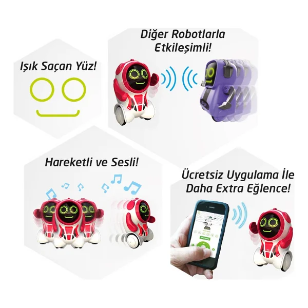 Silverlit Pokibot Robot Kırmızı - Görsel 4