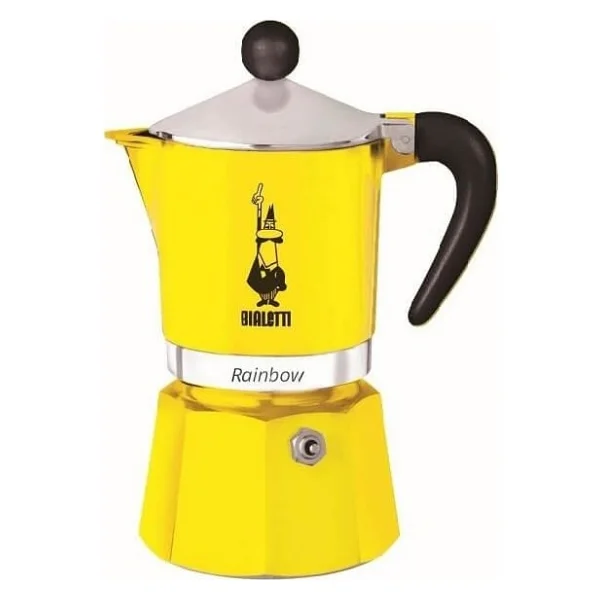 Bialetti Rainbow Sarı 3 Cup Moka Pot - Görsel 6
