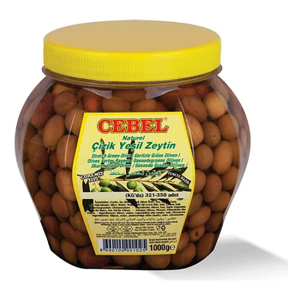 Cebel Çizik Yeşil Zeytin Pet 1 Kg - Görsel 2