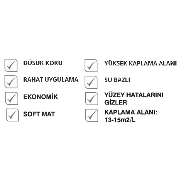 Marshall Fit Plastik Mat 3.5 Kg İç Cephe Boyası - Görsel 3