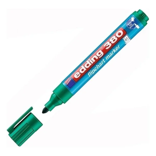 Edding 380 Flipchart Capoff Yeşil Marker Kalem - Görsel 2