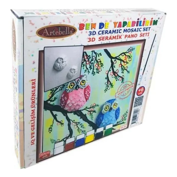 3d-05 Artebella Seramik Boyama Seti 20x20 Cm - Görsel 4