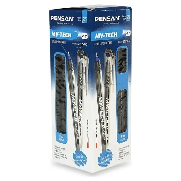 Pensan My-Tech 0.7 Mm 25'li Mavi Tükenmez Kalem - Görsel 2