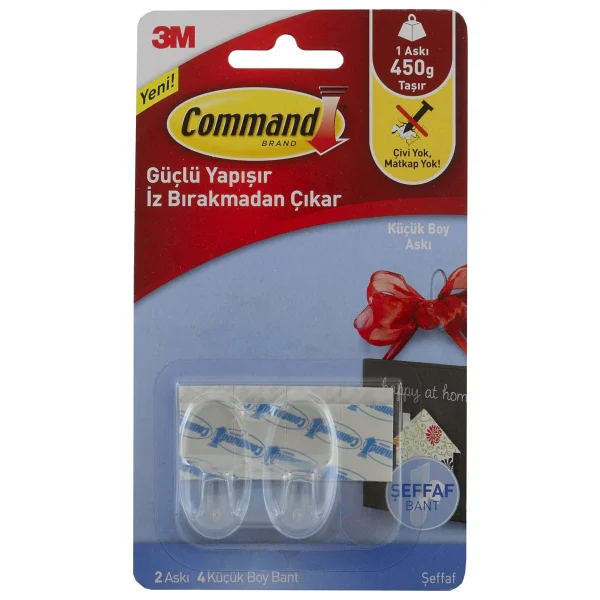 3m Command 17092 Küçük Boy Şeffaf Askı - Görsel 6