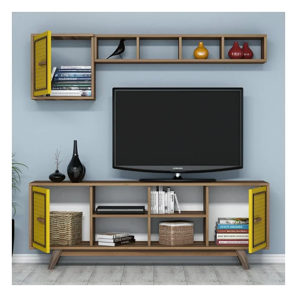 Variant Ayla Ceviz-Sarı TV Ünitesi - Görsel 2