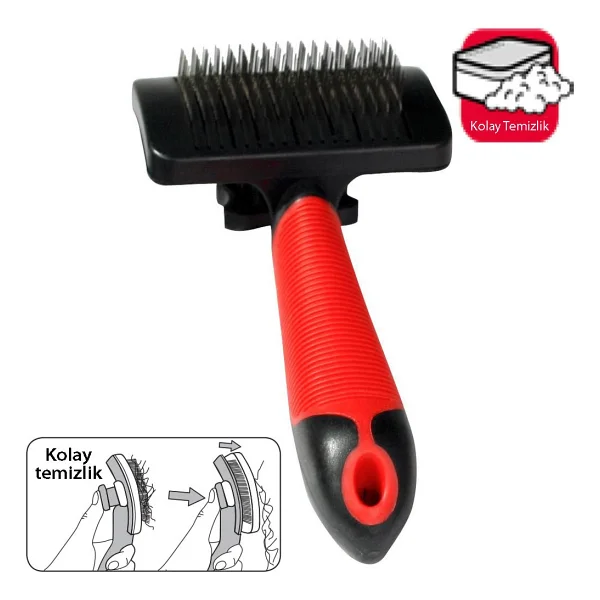 Karlıe Fırça U:18,5cm G:10,5cm Kırmızı-Siyah - Görsel 2