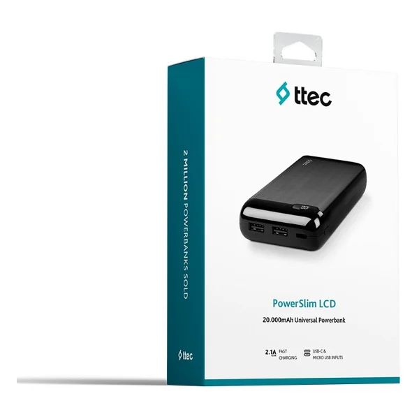 Ttec Powerslim Lcd 2bb184s 20000 mAh Powerbank - Görsel 5