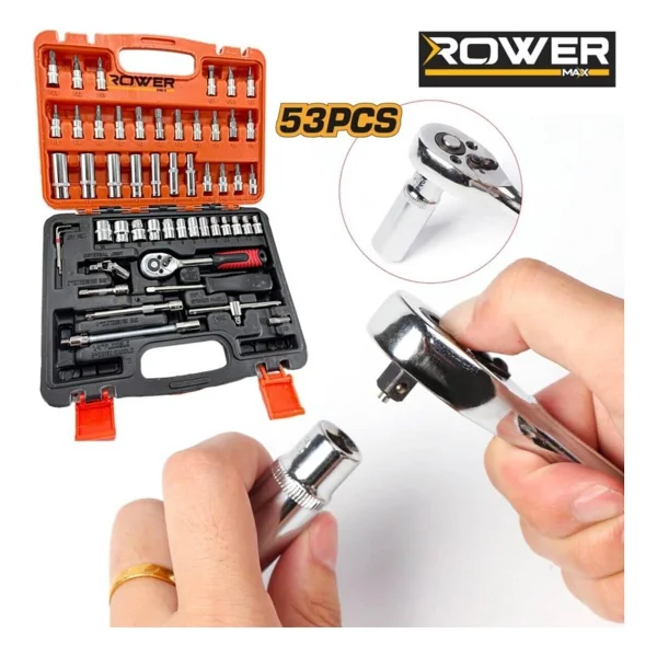 Rower Max 1/4 Cırcırlı Lokma Anahtar Takımı Bits Uç Seti 53 Parça - Görsel 5