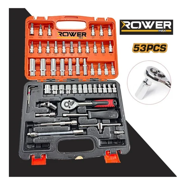 Rower Max 1/4 Cırcırlı Lokma Anahtar Takımı Bits Uç Seti 53 Parça - Görsel 2