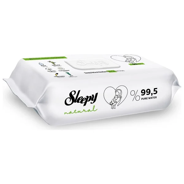 Sleepy Natural Yenidoğan 90 Yaprak 9'lu Paket Islak Mendil - Görsel 2