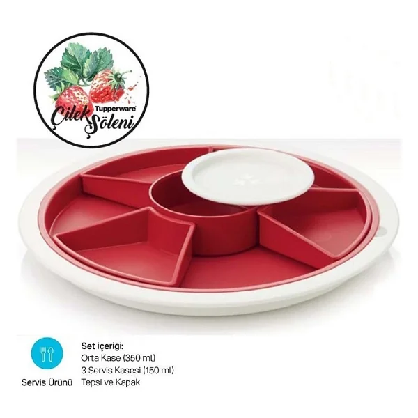 Tupperware Berrak Prelüdio Servis Tabağı Kahvaltı Saklama Kabı - Görsel 4