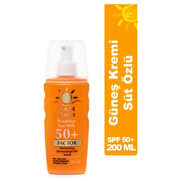 Solar Expert Proaktive Sun Milk 50 Faktör Güneş Kremi 200 Ml - Görsel 5