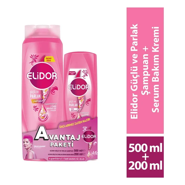 Elidor Superblend Güçlü Ve Parlak Şampuan 400 Ml + Serum Bakım Kremi 200 Ml - Görsel 10
